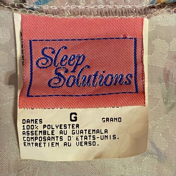 Sleep Solutions Short Satin Robe Womens Size Large Short Sleeve Belted Floral - Picture 4 of 6